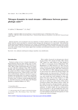 Nitrogen dynamics in rural streams : differences between