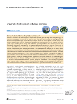 Enzymatic hydrolysis of cellulosic biomass