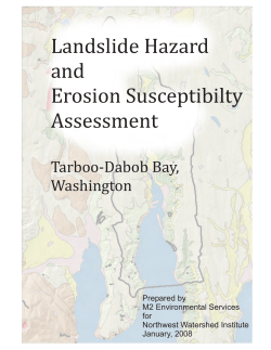Landslide Hazard and Erosion Susceptibility Assessment