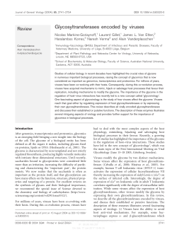 Glycosyltransferases encoded by viruses