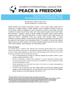 Fact Sheet Gender Equality