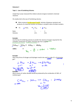 Law of Combining Volumes Notes