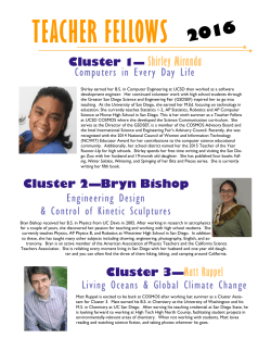 2016 Teacher Fellow Bios - UCSD Jacobs School of Engineering
