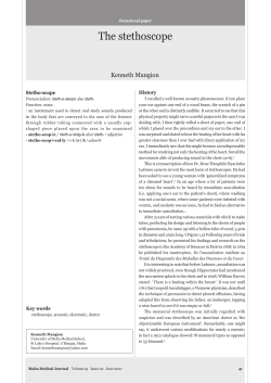 The stethoscope - University of Malta