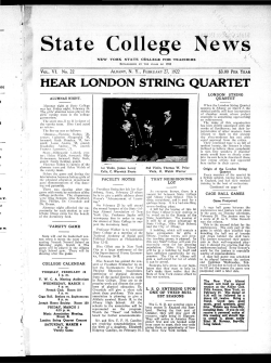State College News 1922-02-27 - University at Albany Libraries