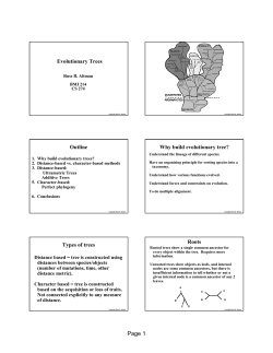 Evolutionary Trees