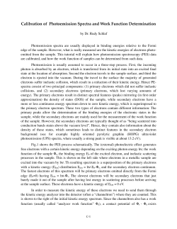 Calibration of Photoemission Spectra and Work Function