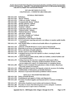 Appendix C - Southern Nevada Health District