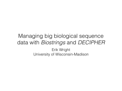 BigBioSeqData::Bioc2016 Presentation