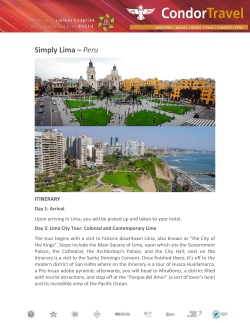 Simply Lima – Peru - The World Aquaculture Society