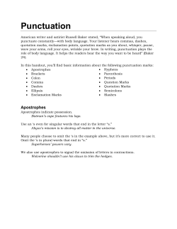 Punctuation - UNT Writing Lab