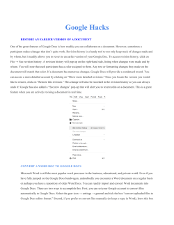 GoogleHacks