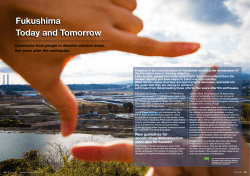 Fukushima Today and Tomorrow Fukushima Today and Tomorrow