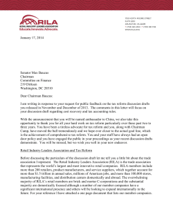 RILA Comments on Baucus Discussion Draft