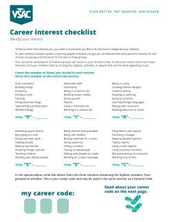 Career Interest Checklist