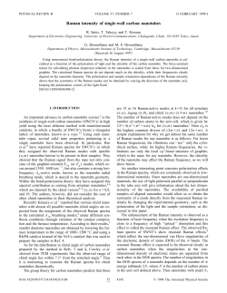 Raman intensity of single