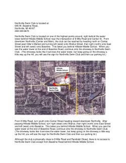 Directions - Northville Swim Club