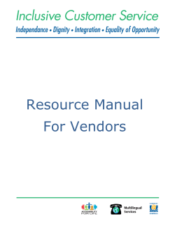 Inclusive Customer Service Resource Manual for