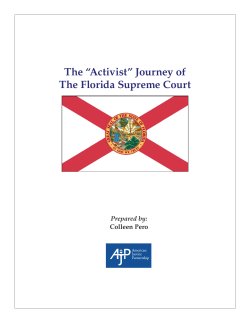 The &ldquo;Activist&rdquo; Journey of The Florida Supreme Court