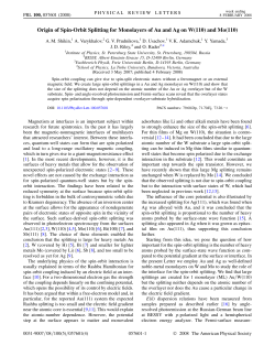 Origin of Spin-Orbit Splitting for Monolayers of Au and Ag on W(110