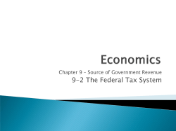 9-2 The Federal Tax System