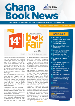 in this issue - Ghana Book Publishers Association