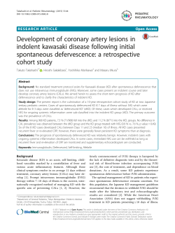 Development of coronary artery lesions in indolent kawasaki