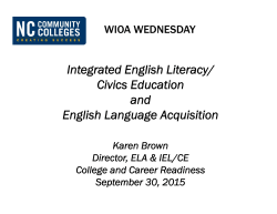 Integrated English Literacy/Civics Education