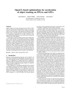 OpenCL-based optimizations for acceleration of object tracking on