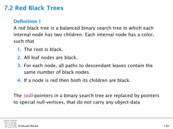 7.2 Red Black Trees