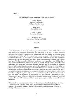 The Americanization of Immigrant Children from Mexico