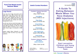 Eating Between Meals - East Lancashire Hospitals NHS Trust