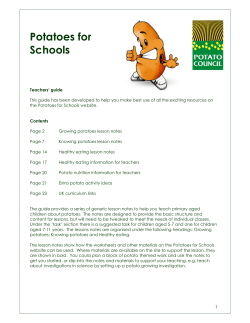 Potatoes for Schools - Grow Your Own Potatoes