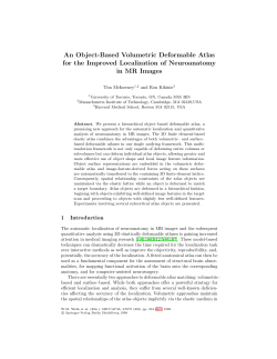 An Object-Based Volumetric Deformable Atlas for the Improved