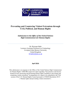 Preventing and Countering Violent Extremism through Civil, Political