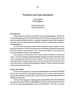Persistence and Type Abstraction