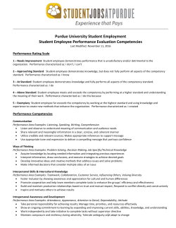 Student Employee Performance Evaluation