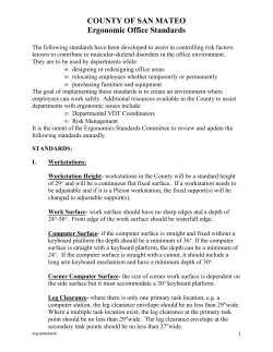 Ergonomic Office Standards - San Mateo County HR
