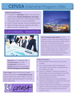 CETUSA Internship Program Offer