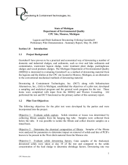 1 State of Michigan Department of Environmental Quality CPC Site