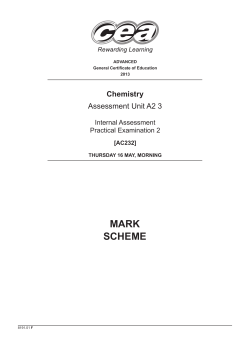 A2 3, Internal Assessment, Practical Examination 2