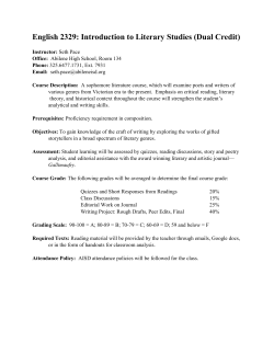 Intro to Literary Studies 2329.AB1