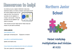 Multiplication and Division Workshop Booklet Printable Order