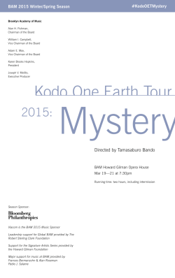 Kodo One Earth Tour