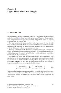 Light, Time, Mass, and Length