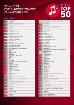 de vijftig populairste tracks van nederland