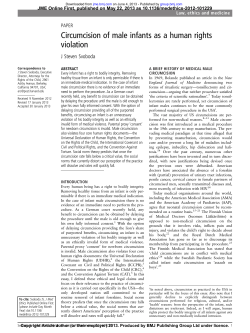 Circumcision of male infants as a human rights violation