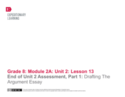 Grade 8 ELA Module 2A, Unit 2, Lesson 13