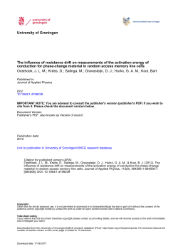 The influence of resistance drift on measurements of the