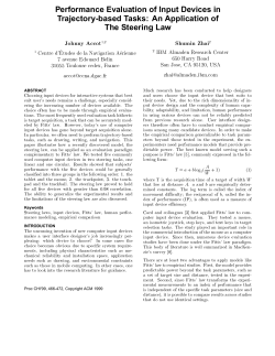Performance Evaluation of Input Devices in Trajectory